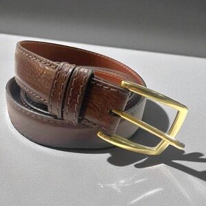 J. HILBURN COGNAC LEATHER BELT SIZE 41